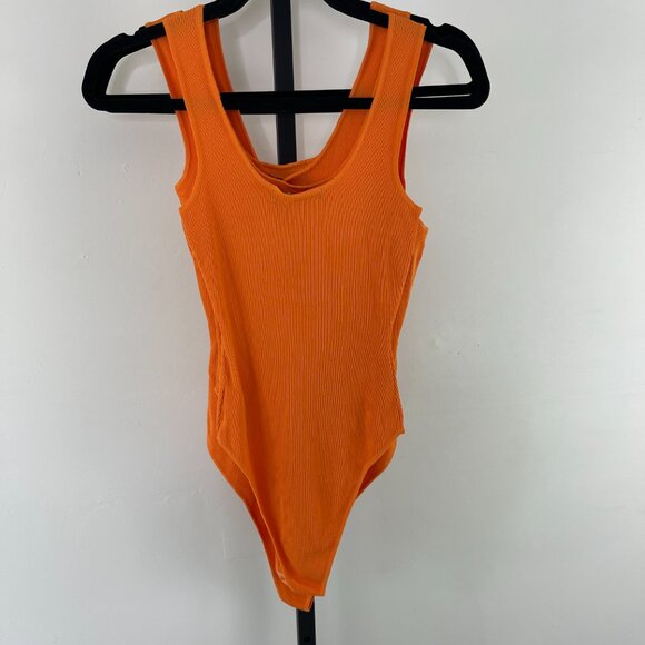 NWT Deluxe Taurus Women's Orange Scoop Neck Bodysuit 3 Size XS/XS/L - Picture 2 of 7